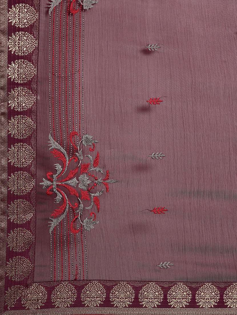 women's embroidered saree with blouse - 18283828 -  Standard Image - 4