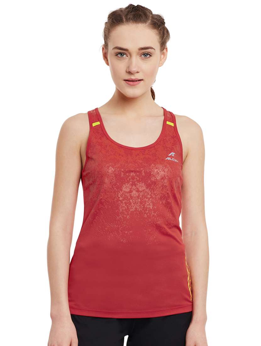 scoop neck printed tank tee