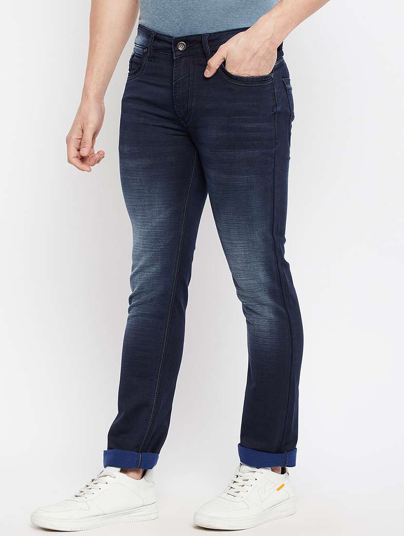 navy-blue light-washed denim jean - 18284247 -  Standard Image - 1