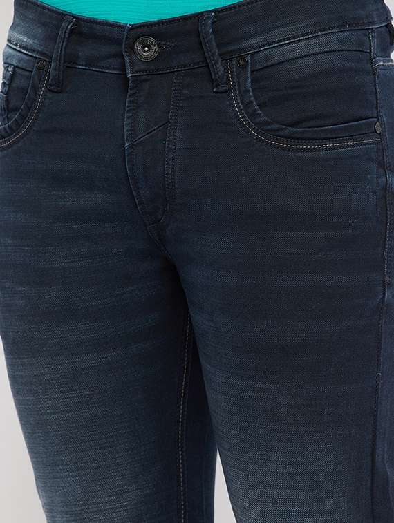navy-blue light-washed denim jean - 18284248 -  Standard Image - 4
