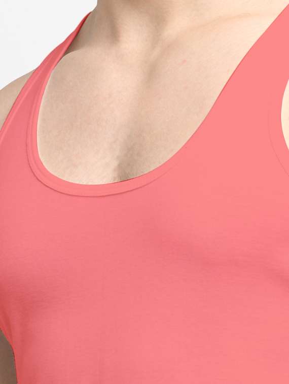 peach solid vest - 18284330 -  Standard Image - 4