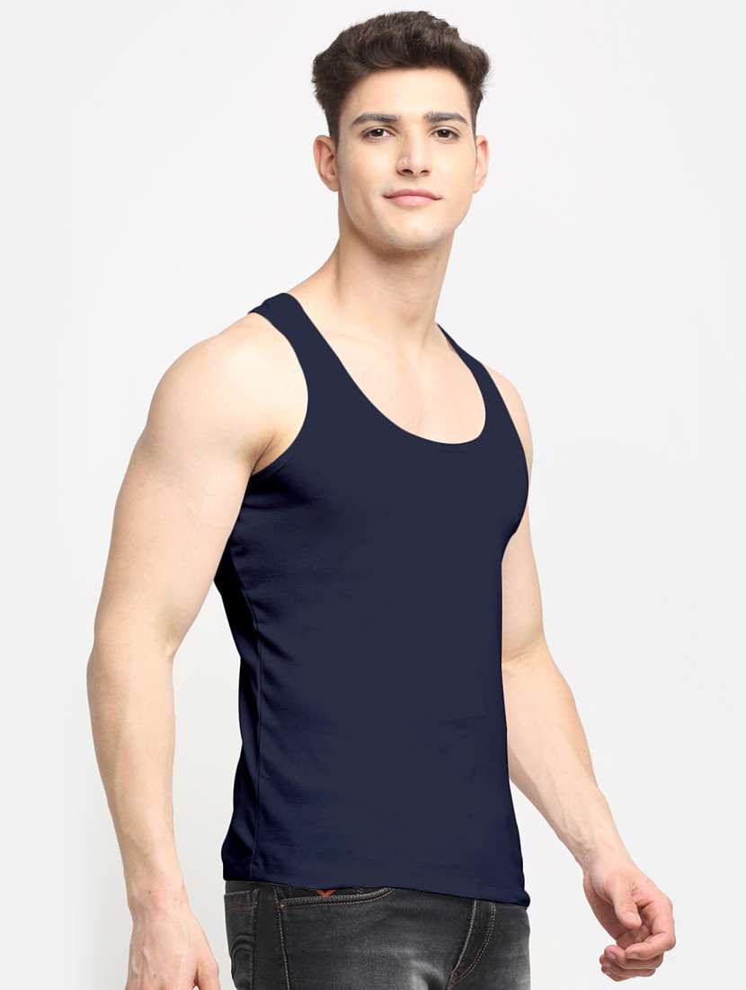 navy-blue solid vest - 18284331 -  Standard Image - 1