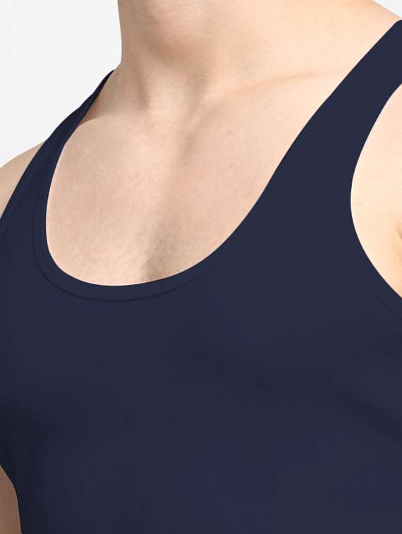 navy-blue solid vest - 18284331 -  Standard Image - 4