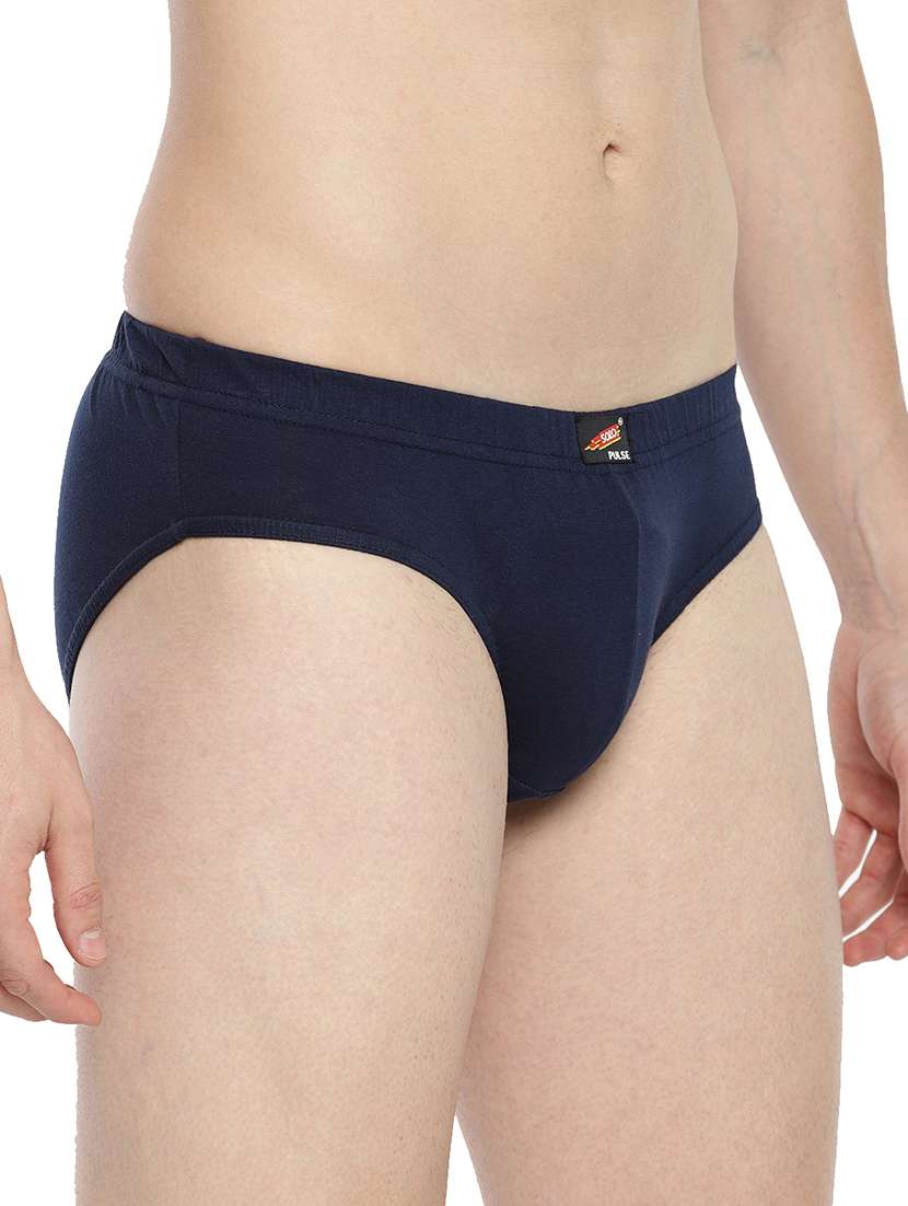 men navy blue solid hipster brief - 18284358 - Standard Image - 1