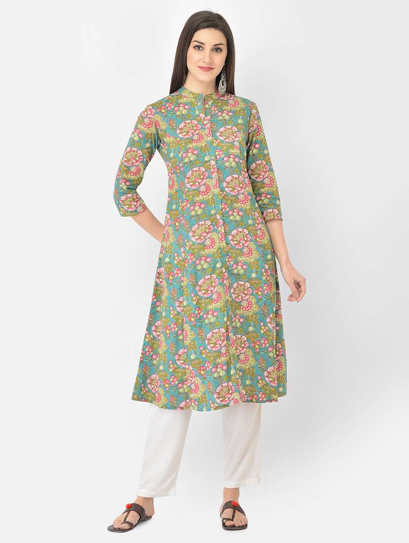 women's front slit kurta - 18284569 - Standard Image - 1