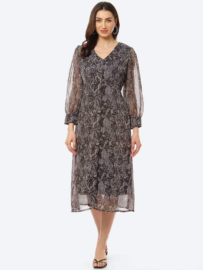 women's  self design dress - 18284892 -  Standard Image - 1