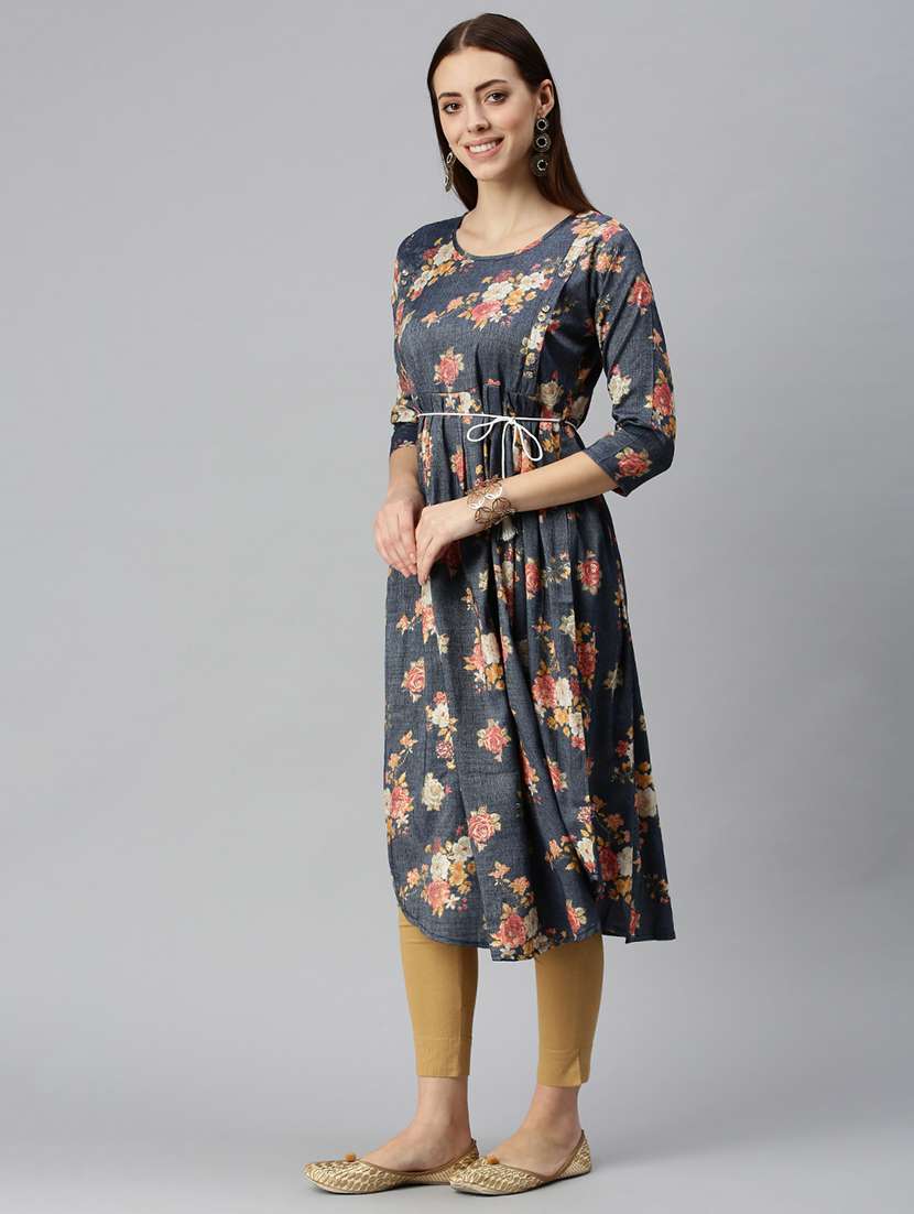 women's flared kurta - 18284946 -  Standard Image - 1