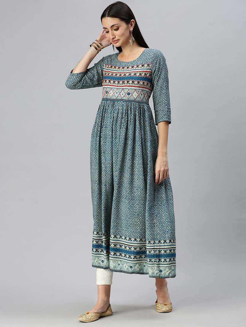 women's flared kurta - 18284969 -  Standard Image - 1