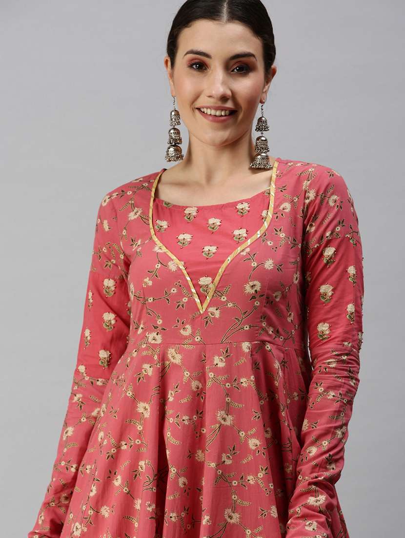 women's flared kurta - 18285018 -  Standard Image - 4