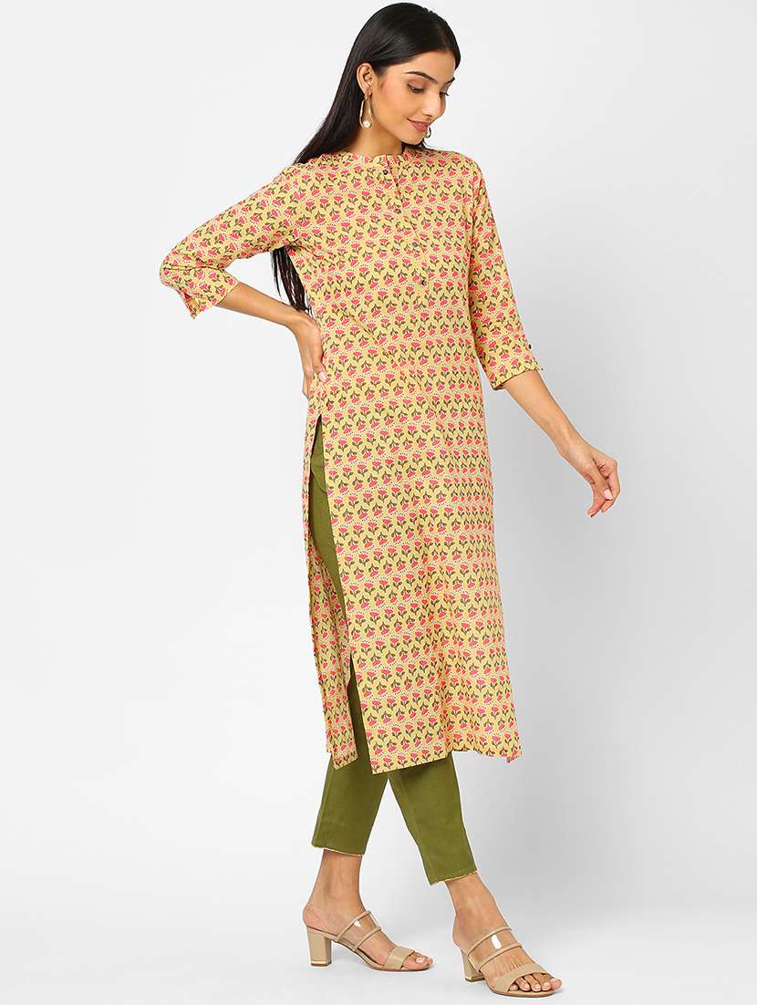 women's straight kurta - 18285373 - Standard Image - 1