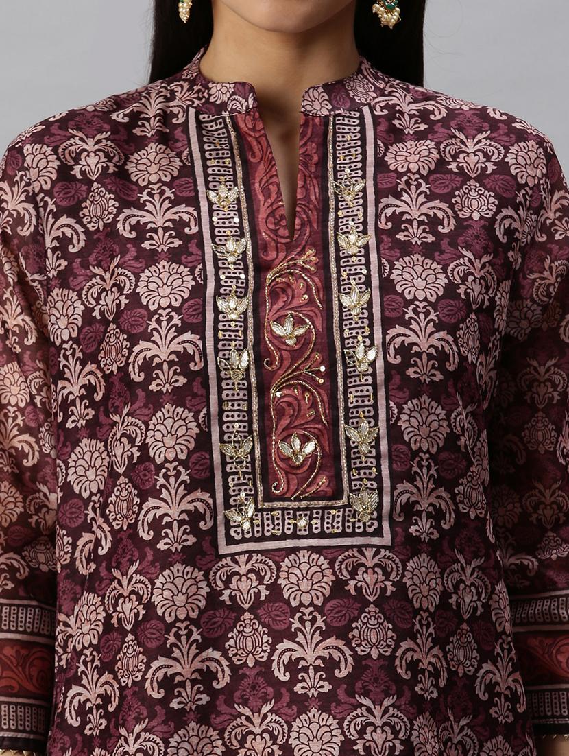 women printed kurta pant set with dupatta - 18285548 - Standard Image - 4