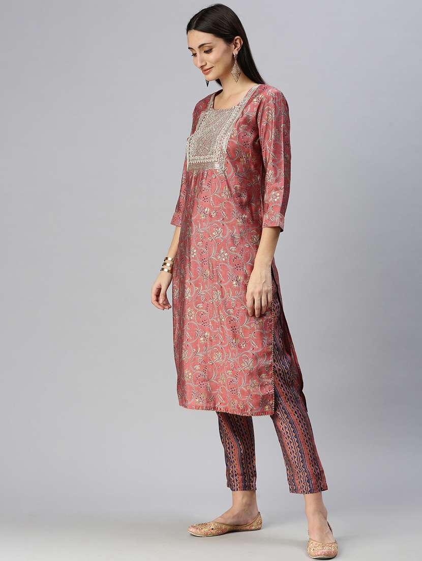 women floral kurta pant set with dupatta - 18285616 -  Standard Image - 1