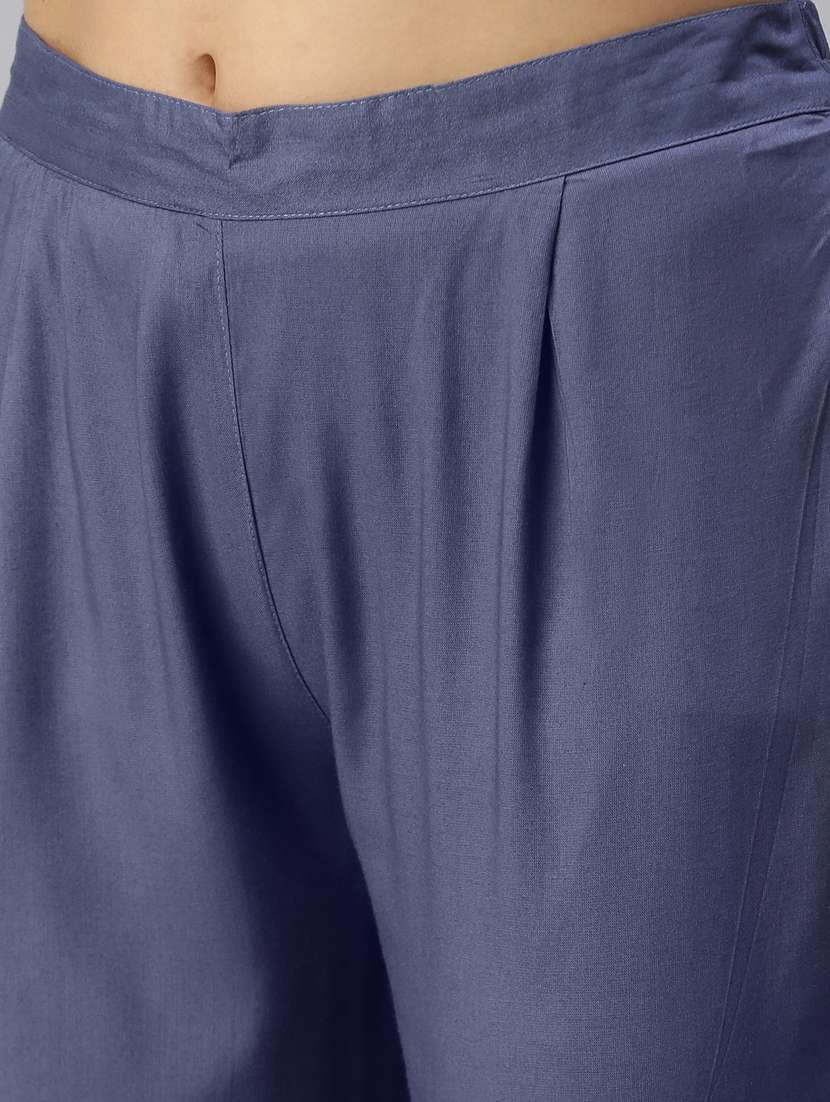 women three quarter sleeve kurta pant with dupatta set - 18285621 -  Standard Image - 6