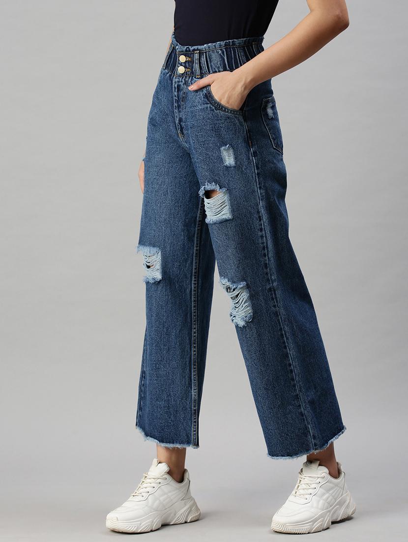 high rise distressed jean - 18285643 -  Standard Image - 1