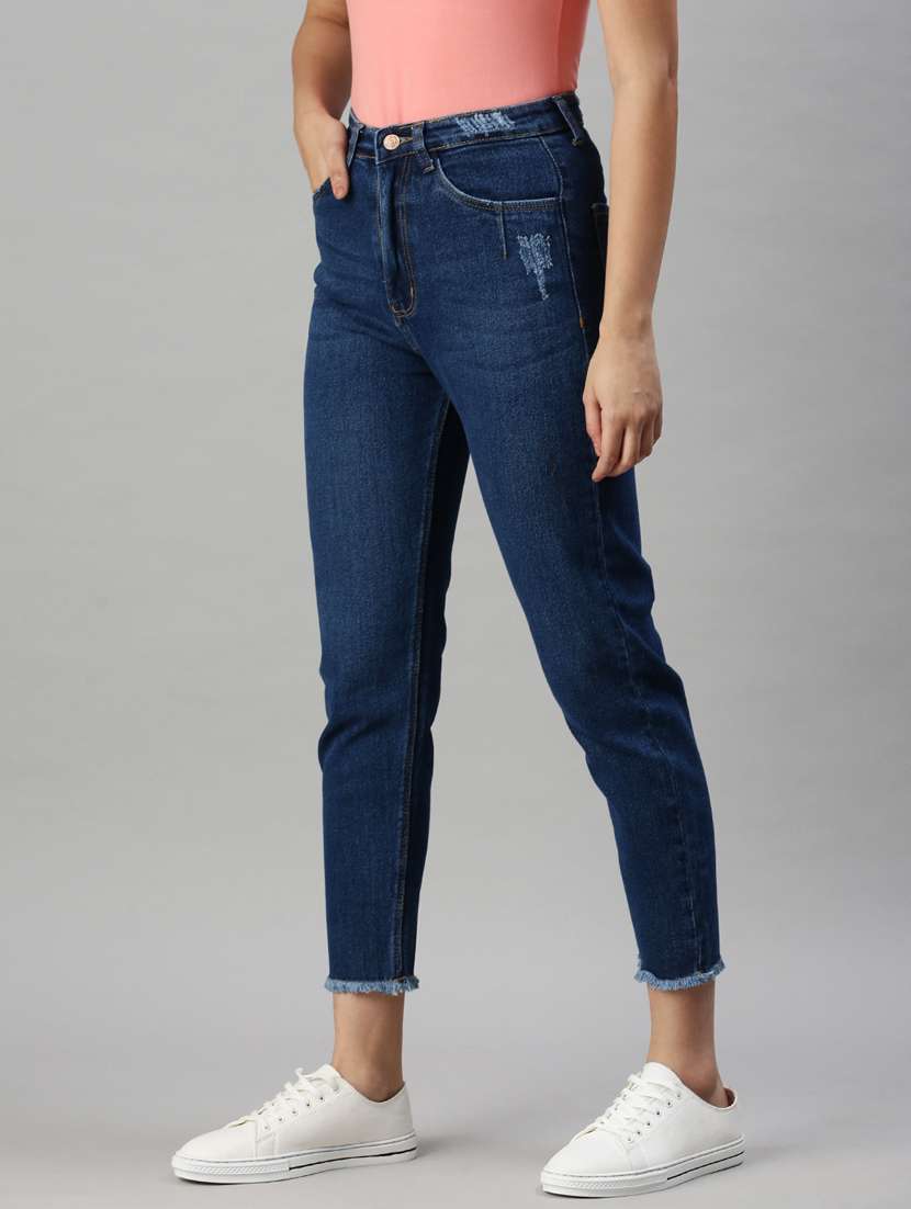 women's plain mom fit jeans - 18285663 -  Standard Image - 1