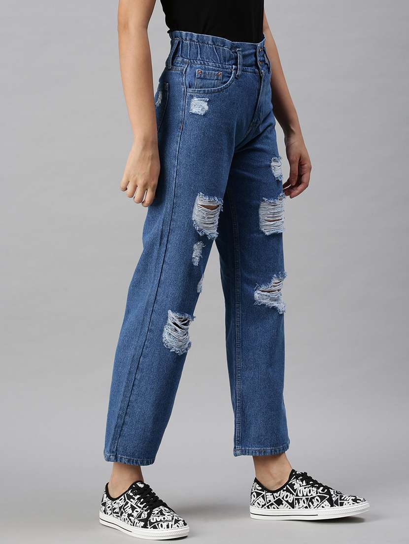 high rise stone washed jean - 18285665 -  Standard Image - 1