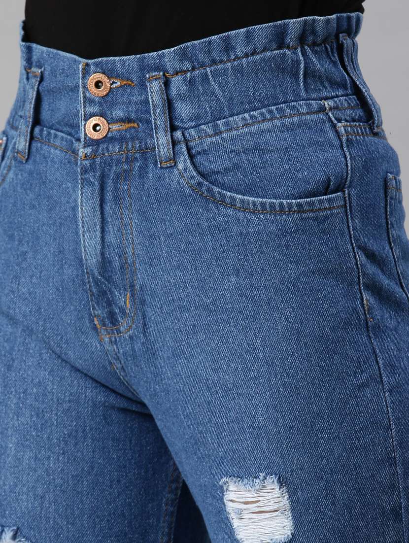 high rise stone washed jean - 18285665 -  Standard Image - 4