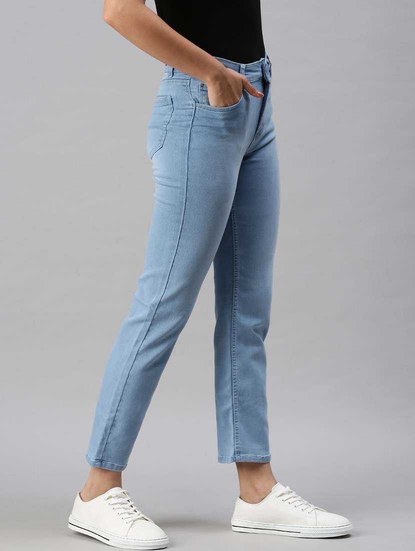 women's plain slim fit jeans - 18285669 -  Standard Image - 1