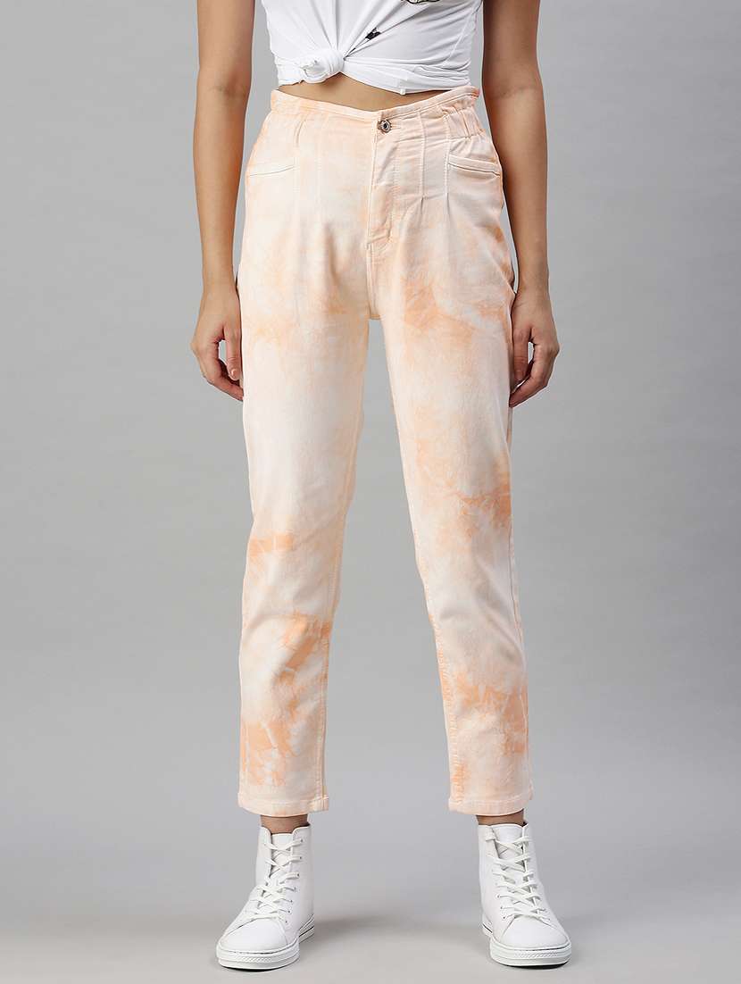 women's tie & dye slim fit jeans