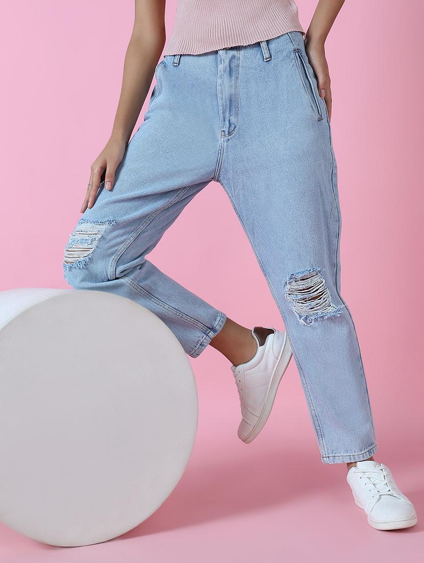 women's distress slim fit jeans - 18285682 -  Standard Image - 1