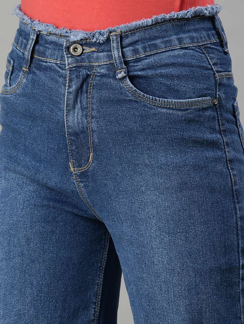 women's plain straight fit jeans - 18285695 -  Standard Image - 4