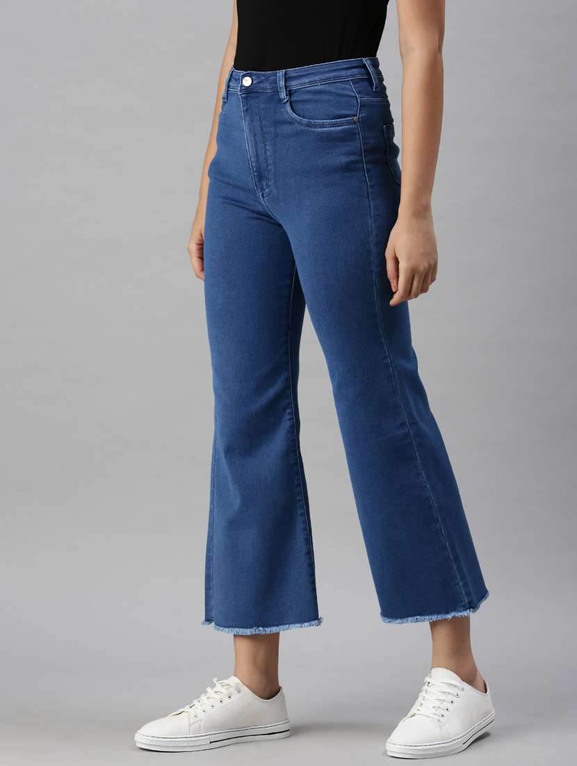 high rise stone washed denim jean - 18285698 - Standard Image - 1