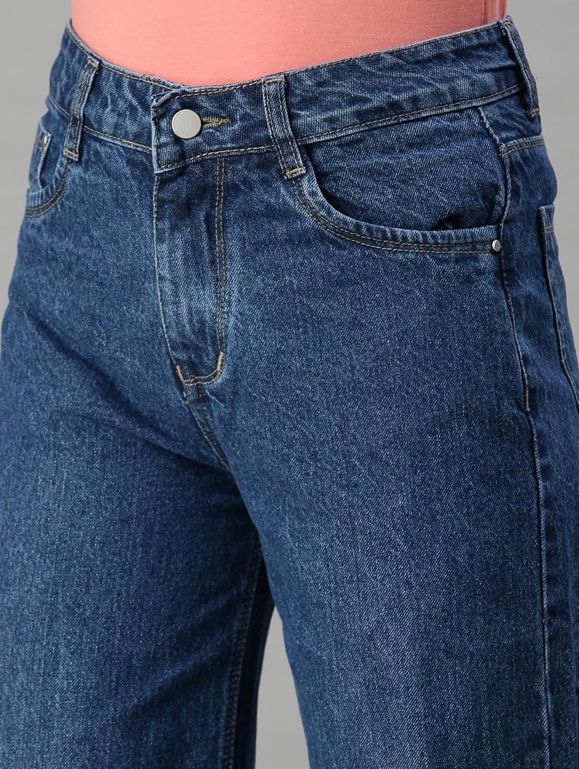 high rise stone washed denim jean - 18285706 - Standard Image - 4