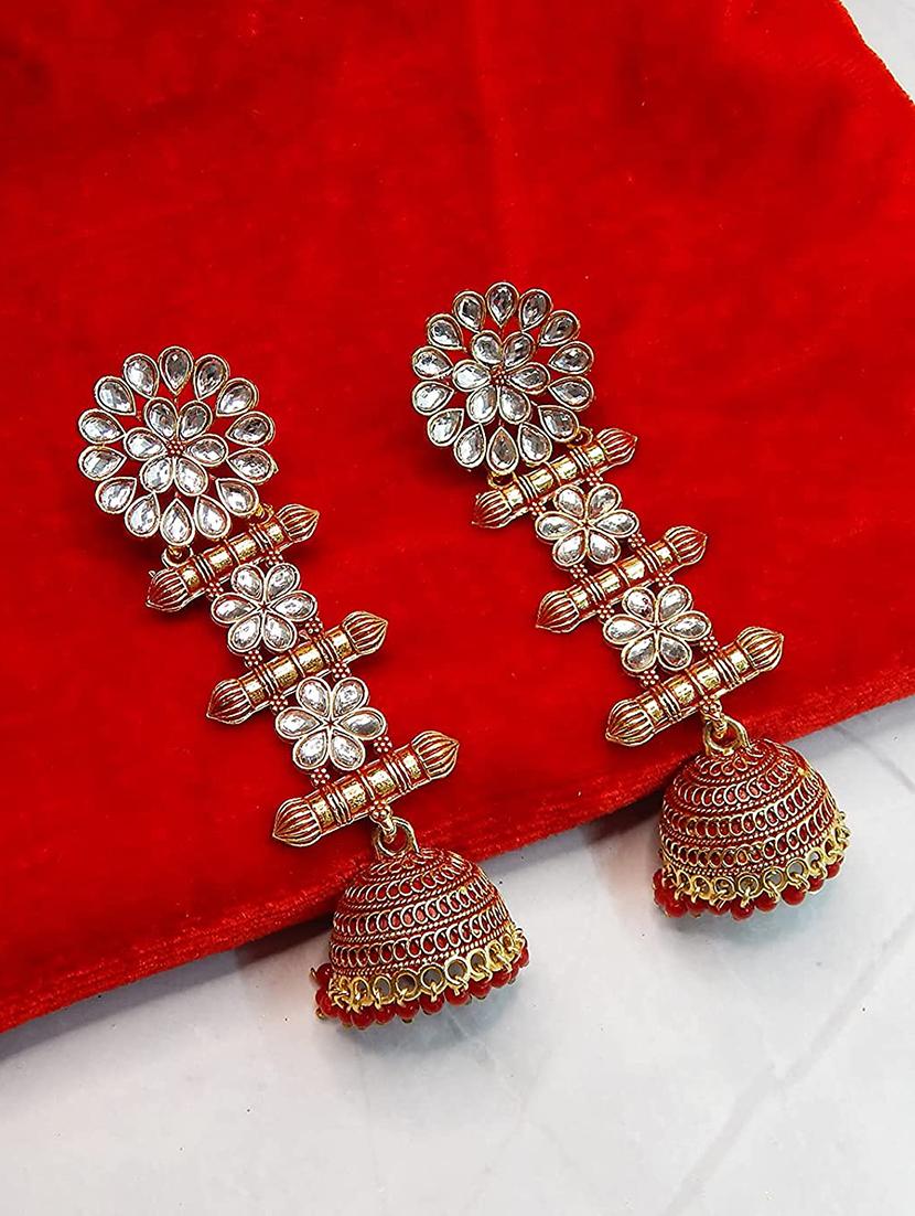 graceful delightful jhumka earrings - 18285980 -  Zoom Image - 0