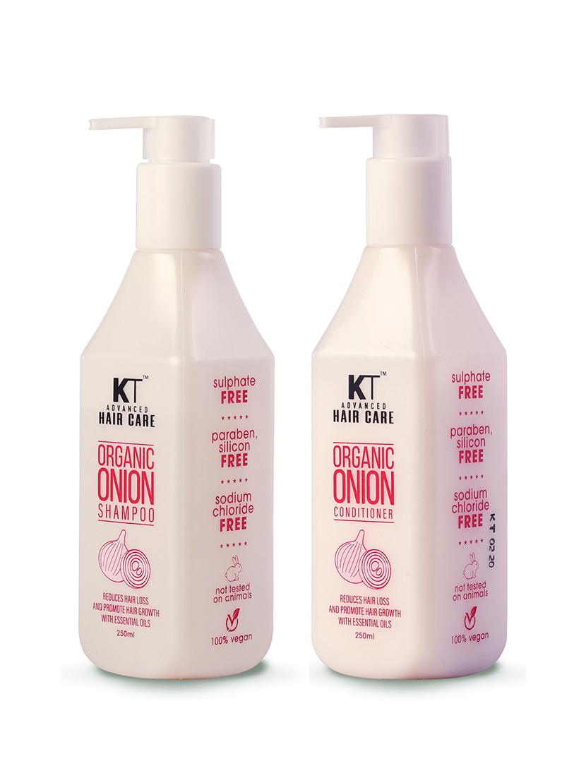 kt advanced haircare organic onion onion shampoo and conditioner 250ml each (pack of 2) - 18286375 - Standard Image - 1