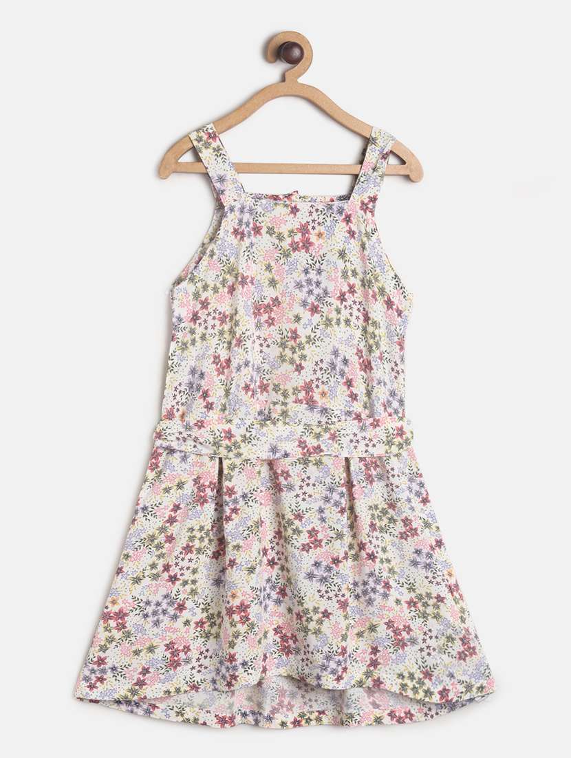 girls shoulder strap sleeveless frock - 18286729 -  Standard Image - 1