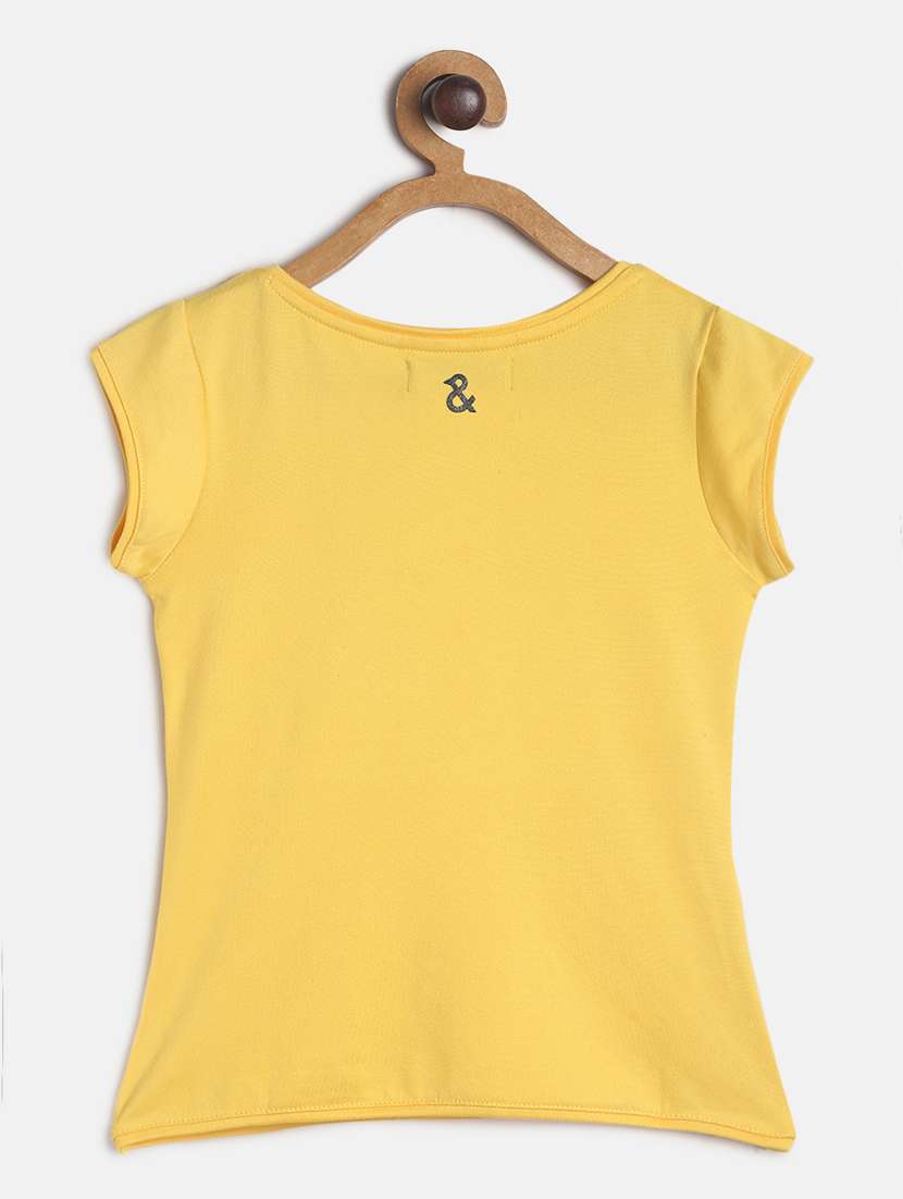 yellow printed regular tee - 18286736 -  Standard Image - 1