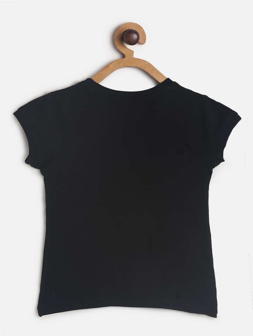 black printed regular tee - 18286743 -  Standard Image - 1