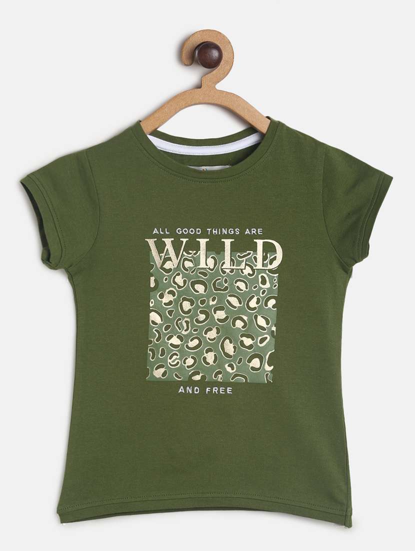 round neck printed regular tee 