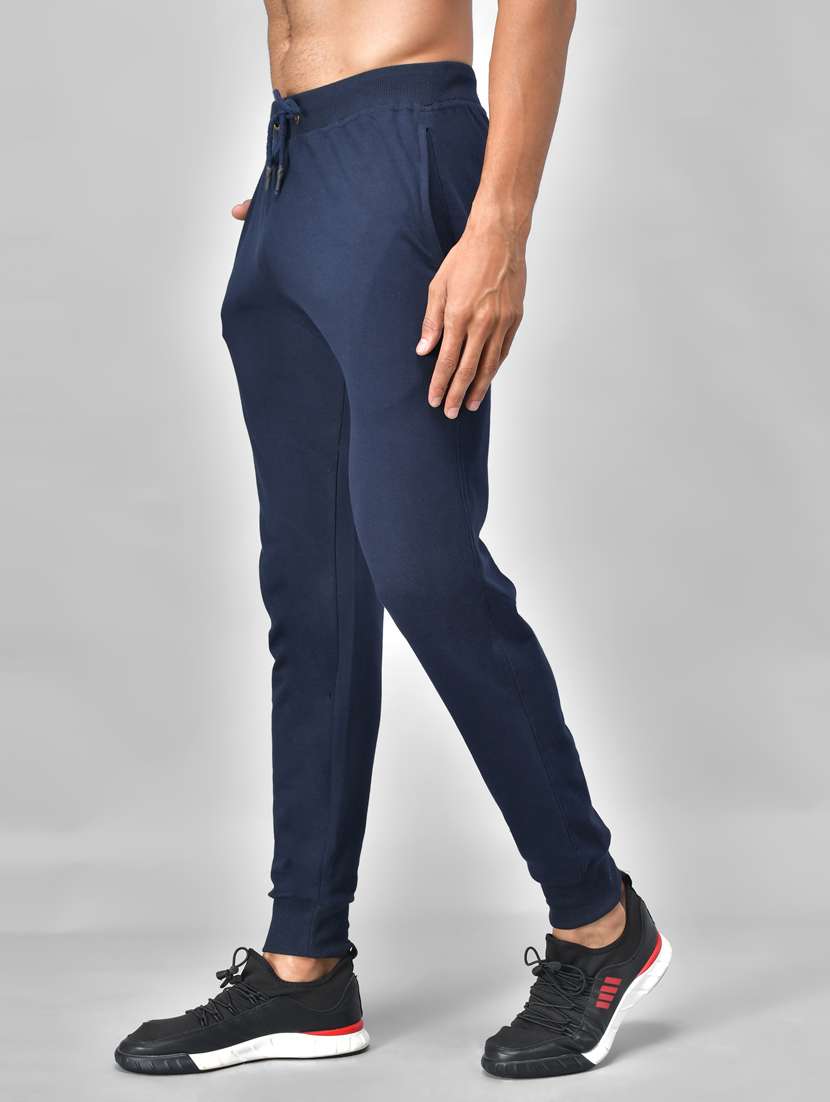 navy blue solid jogger - 18286778 -  Standard Image - 1