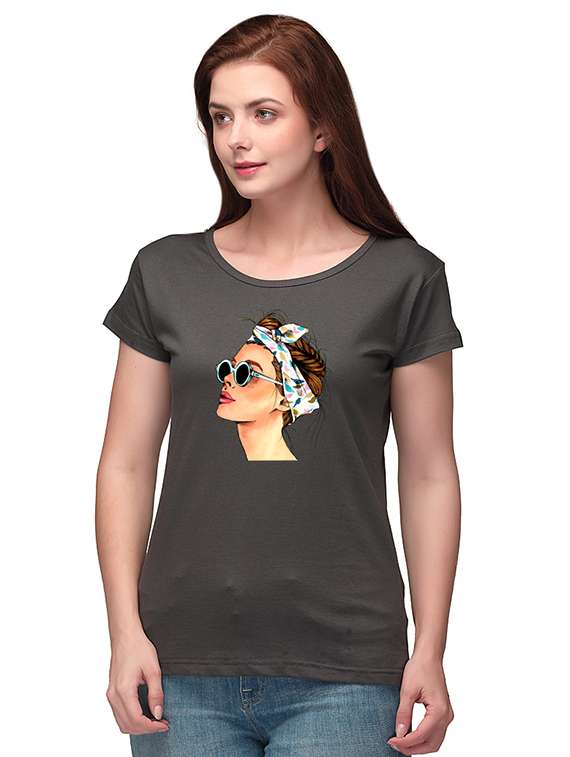 short-sleeved chest printed tee - 18286880 - Standard Image - 1
