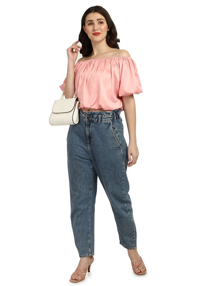 women's straight off shoulder top - 18286975 - Standard Image - 4