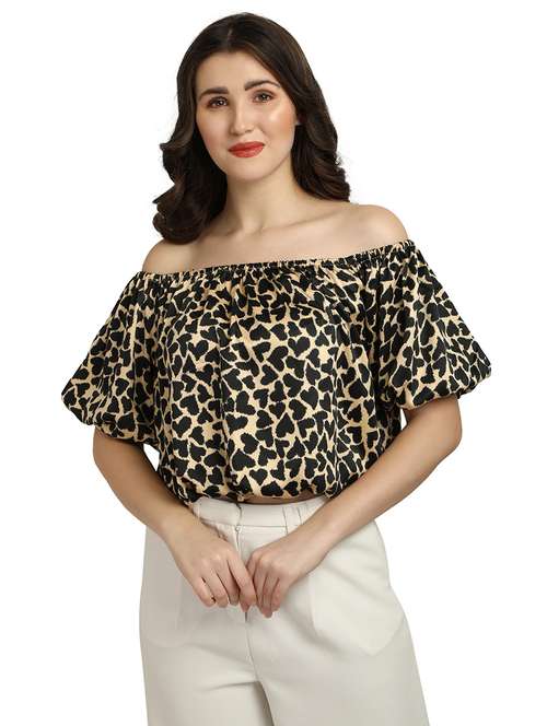 women's crop off shoulder top - 18286977 -  Standard Image - 0