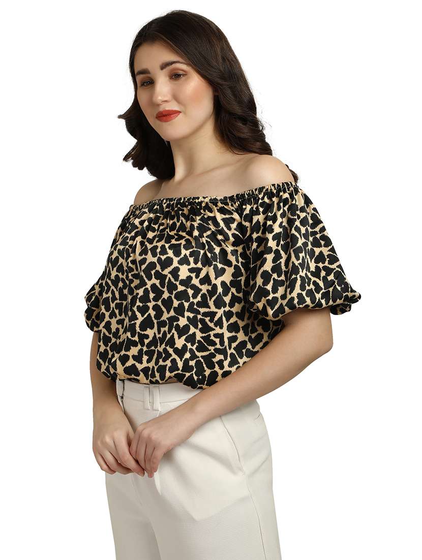 women's crop off shoulder top - 18286977 - Standard Image - 1
