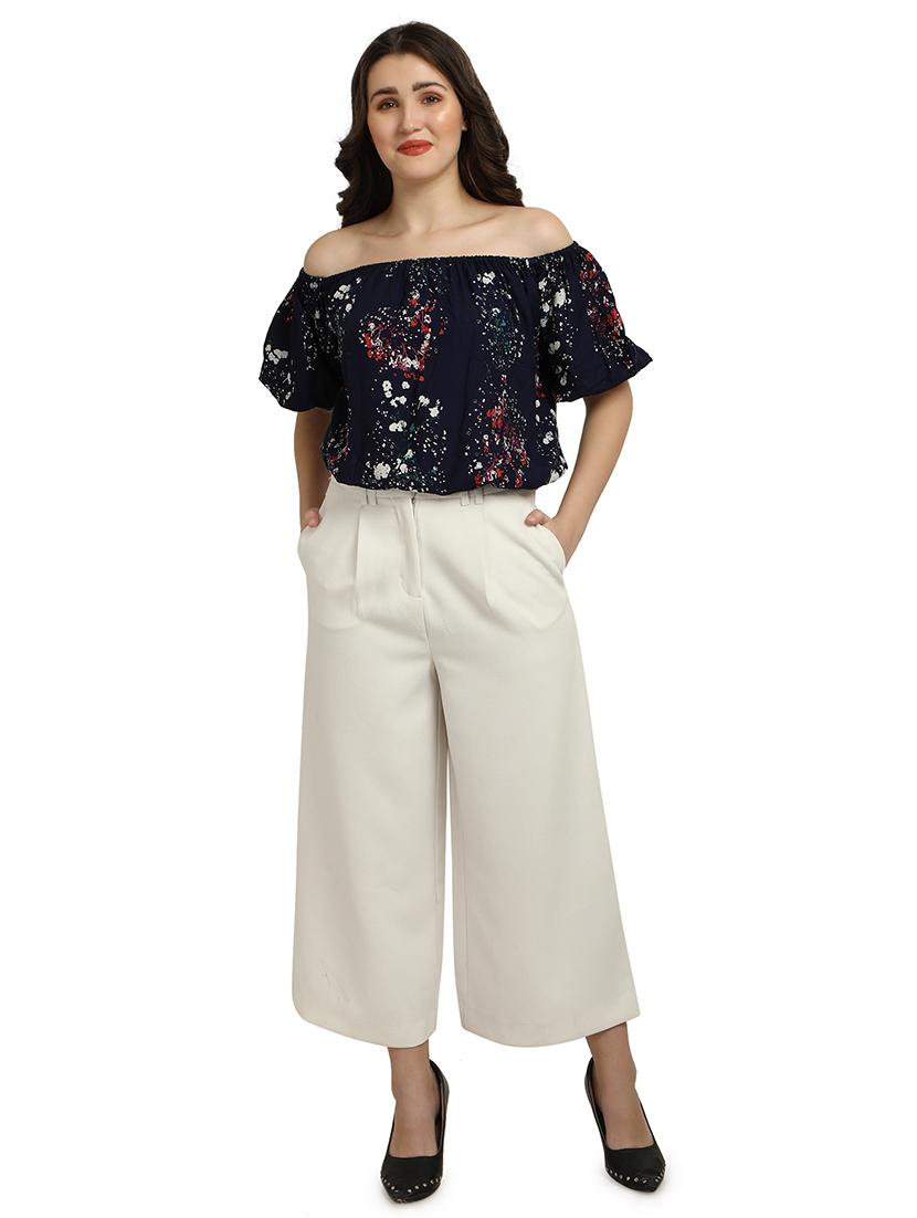 women's crop off shoulder top - 18286978 - Standard Image - 4
