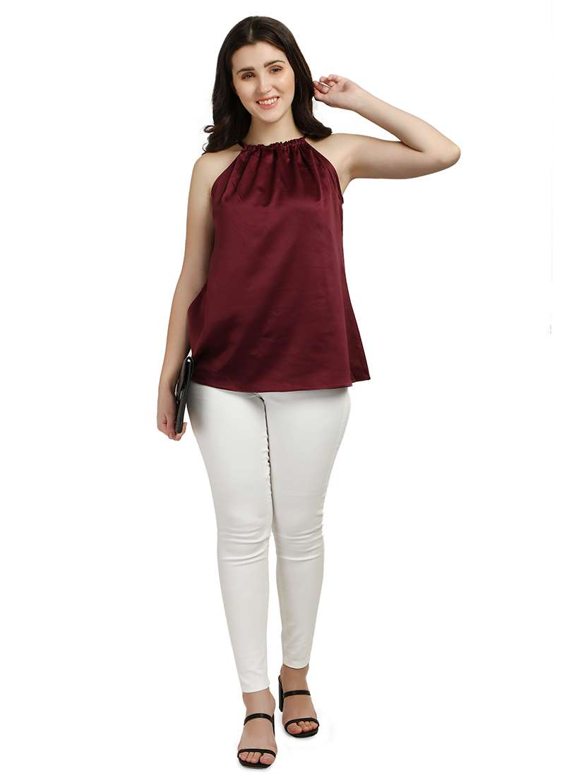 women's straight halter neck top - 18286984 -  Standard Image - 4