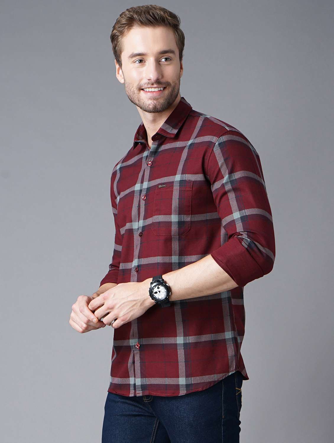 red checked casual shirt - 18287037 -  Standard Image - 1
