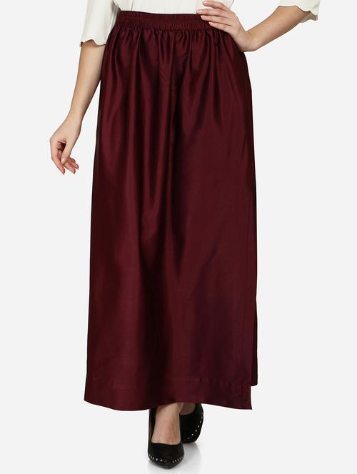 mid rise solid side slit skirt - 18287083 - Standard Image - 0