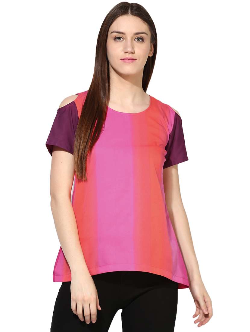 women's a line round neck top