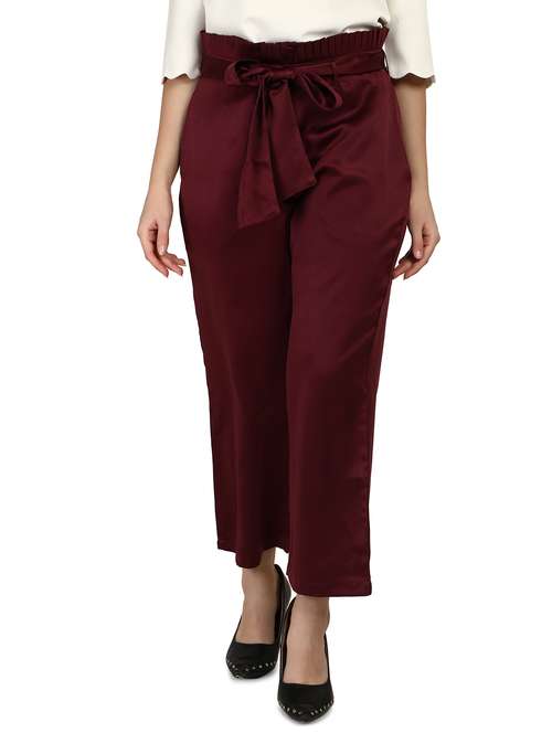 tie front solid flat front  trouser - 18288277 -  Standard Image - 0