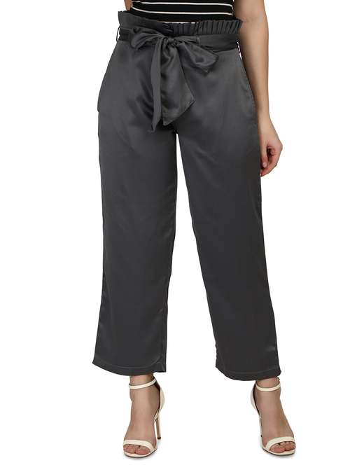 tie front solid flat front  trouser - 18288279 -  Standard Image - 0