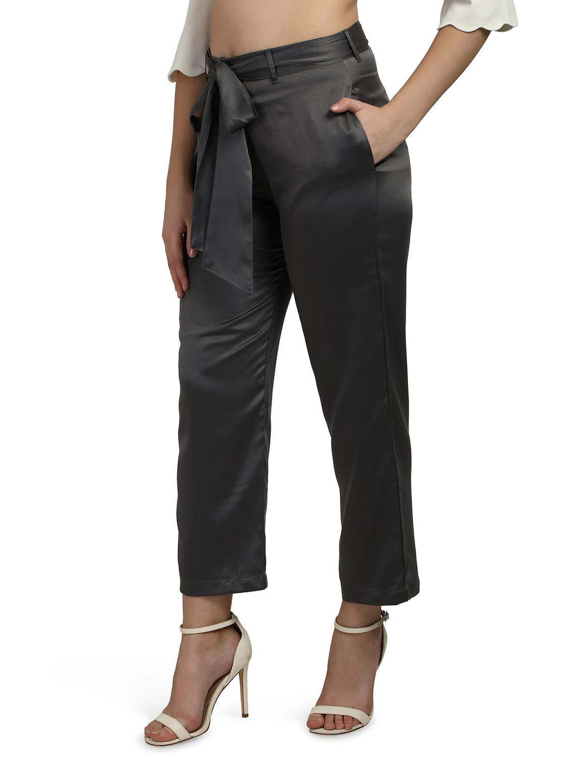 tie front solid flat front  trouser - 18288281 -  Standard Image - 1
