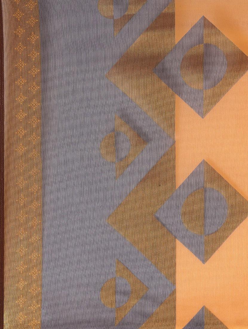 yellow chiffon printed saree - 18289015 - Standard Image - 4