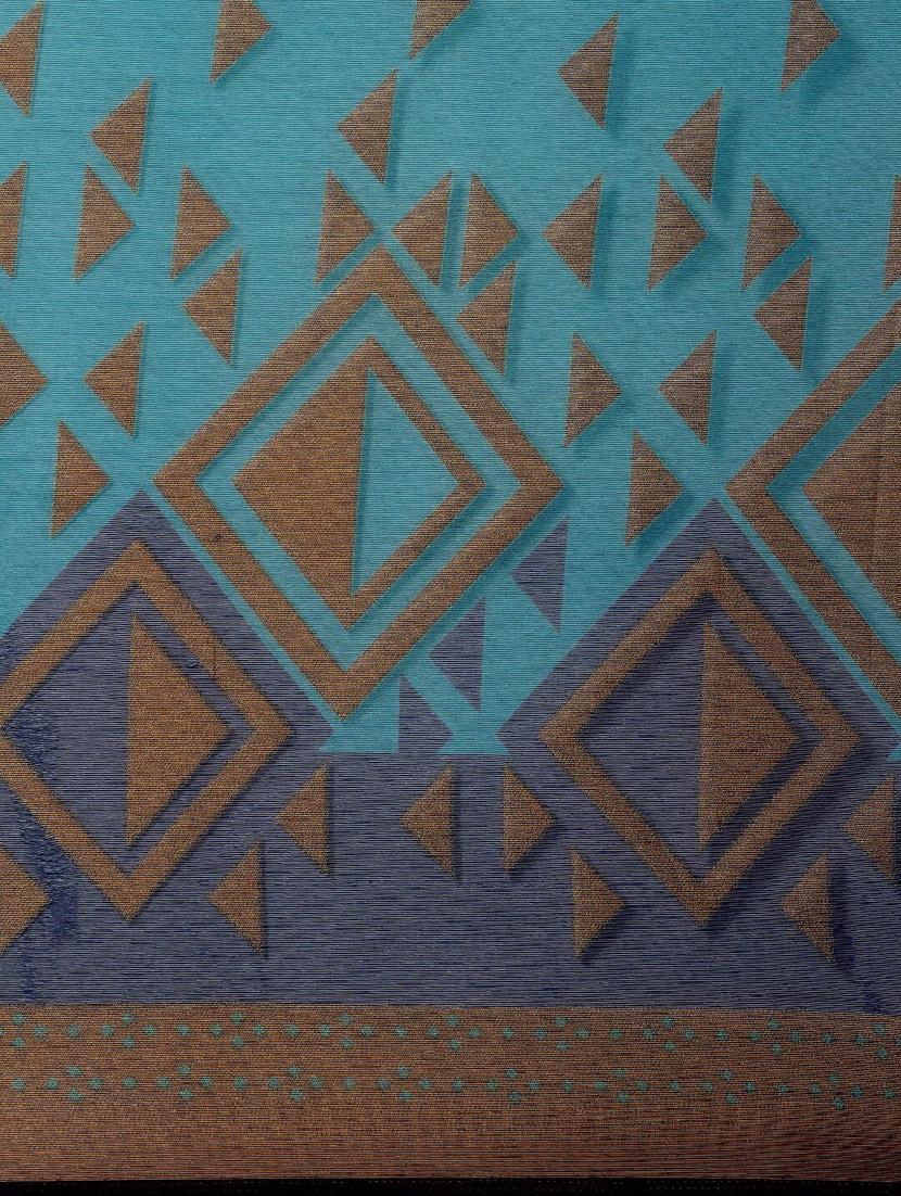 blue chiffon printed saree - 18289018 - Standard Image - 4