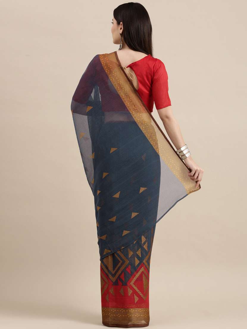 grey chiffon printed saree - 18289019 -  Standard Image - 1