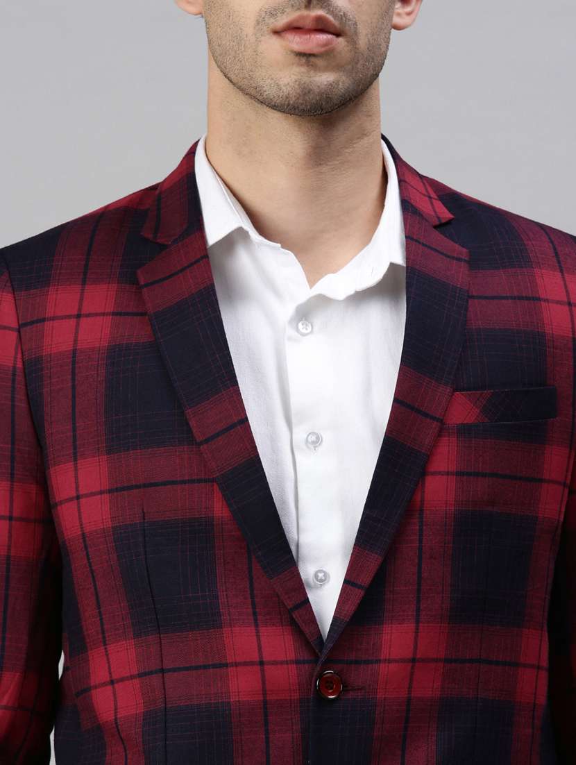 black checked single breasted casual blazer - 18289555 -  Standard Image - 4